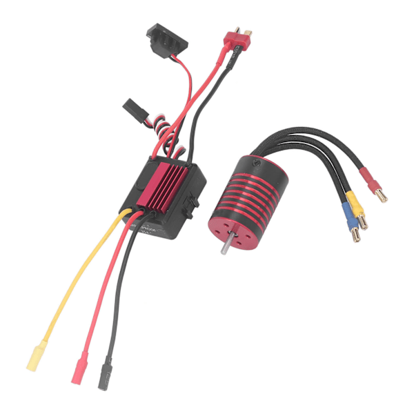 Moottori ESC -setti 2838 Harjaton Moottori ja 35A Harjaton ESC Vaihto 1/14 1/16 RC-autolle Punainen 3700KV