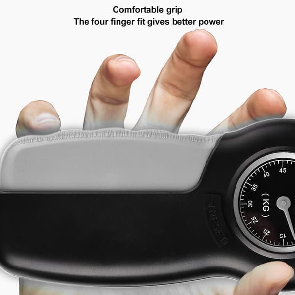 Håndgrebsstyrke Tester Hånddynamometer Ergonomisk Grebsstyrke Måleapparat Grebsdynamometer Mørkegrå