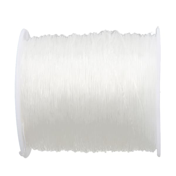 Elastisk snor 0,8 mm Rund Transparent Perlesnor DIY Smykkefremstilling Armbånd Perling 0.1