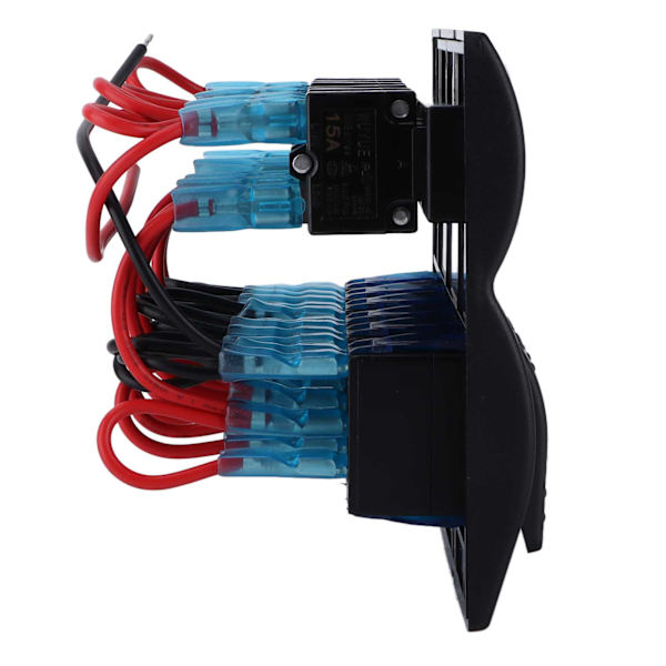 6 Gang Rocker Switch Panel LED IP65 Vattentät för 12-24V Bilar Bussar Lastbilar Båtar SUV