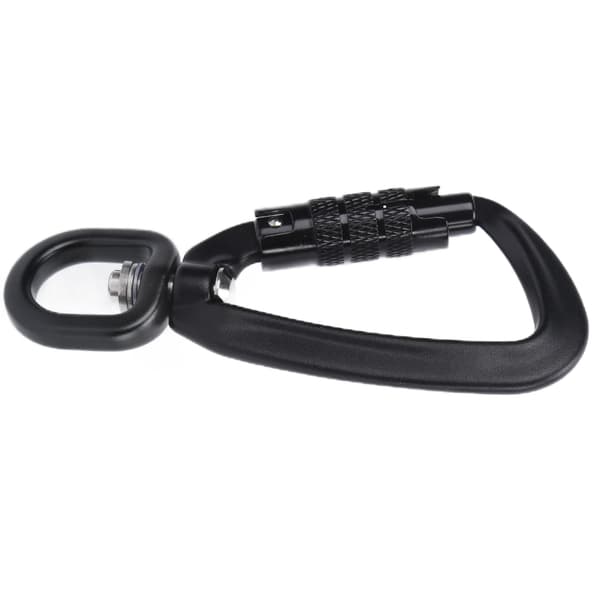 Carabiner Clip Auto Locking 360 Rotation Hook Accessory for Dog Leashes Hammocks Backpacks Black