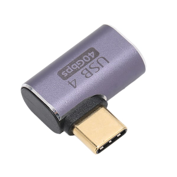 Typ C Mobiltelefonadapter 40GB Hög Hastighet Audio Videoöverföring 100W Maximalt Stöd 8K Vid 120HZ Typ C Hona till Typ C Hane Böjd