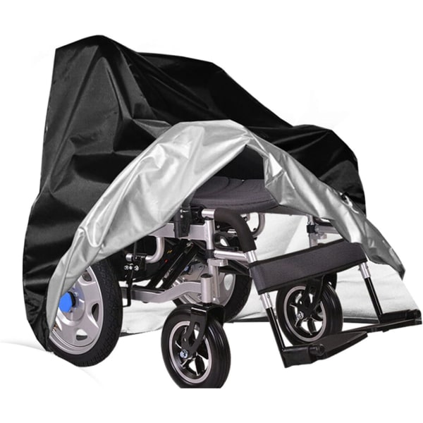 Vanntett oppbevaringstrekk for elektrisk rullestol, utendørs regnstøvtrekk for manuell rullestol 100x75x100 cm (svart)
