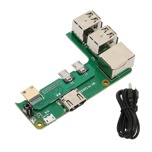 Utbyggnadskort för Raspberry Pi 2W till 3B med 3 USB2.0 RJ45 Nätverksport Adapterskort för Allmän Dator