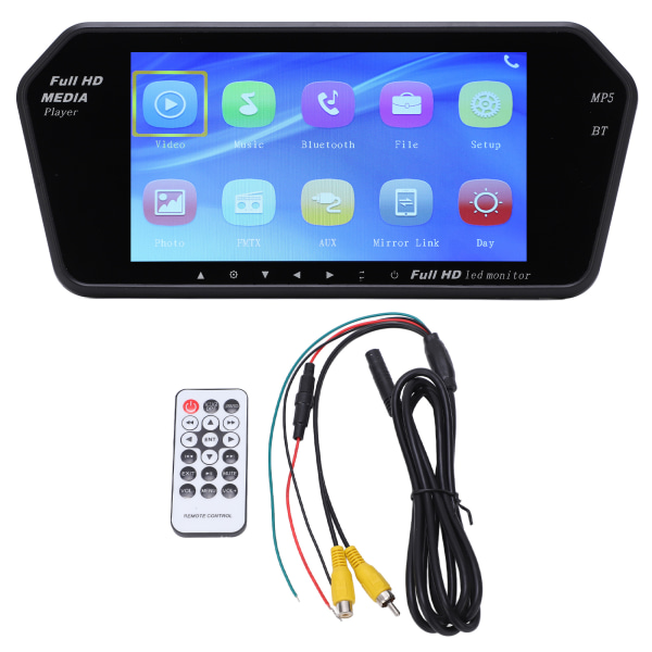 Bluetooth Backup Camera Monitor för bilar SUV Lastbilar 7-tums bakre display med fjärrkontroll