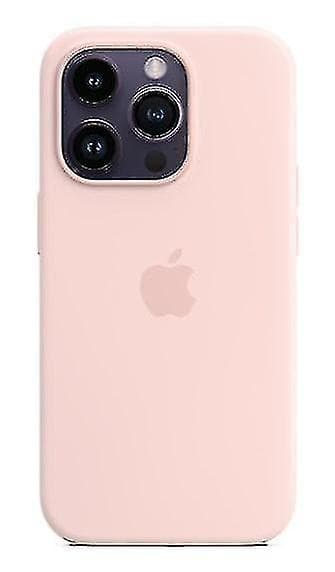 Silikonikuori iPhone 14 Prolle Chalk Pink