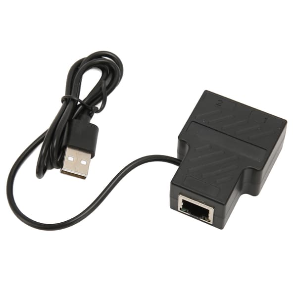 RJ45 Splitter Adapter 1 til 2 100Mbps Plug and Play Ethernet Splitter Stik LAN Netværksforbindelse til Cat5 Cat5e Cat6 Cat7 Cat8