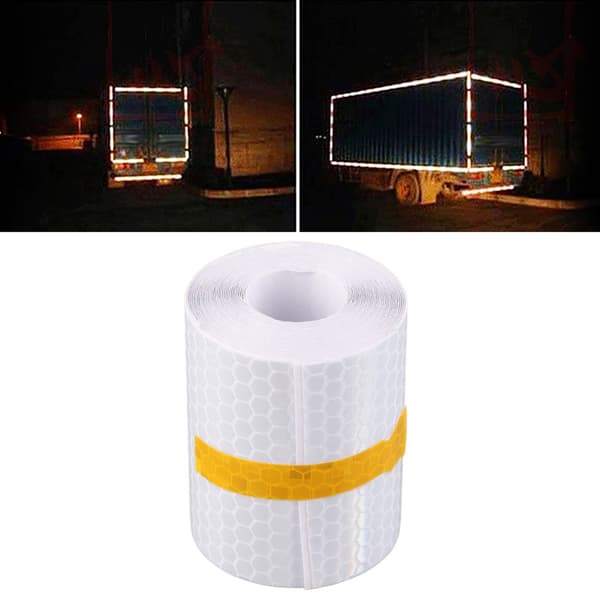 3M x 5 cm Auton Korin Heijastava Teippinauha Varoitustarra Valkoinen
