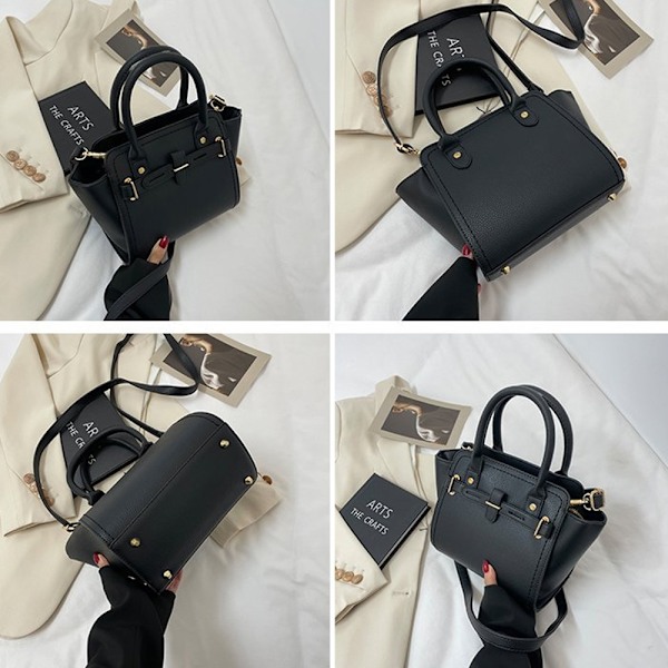 Snygg svart crossbody-väska för kvinnor, perfekt för höstens mångsidighet Black