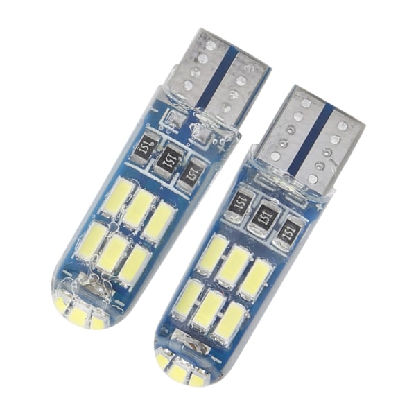 2 stk Auto Kile Klaringslys Blinkende Strobe Vanntett RGB Liten Lampe Pære Hvit