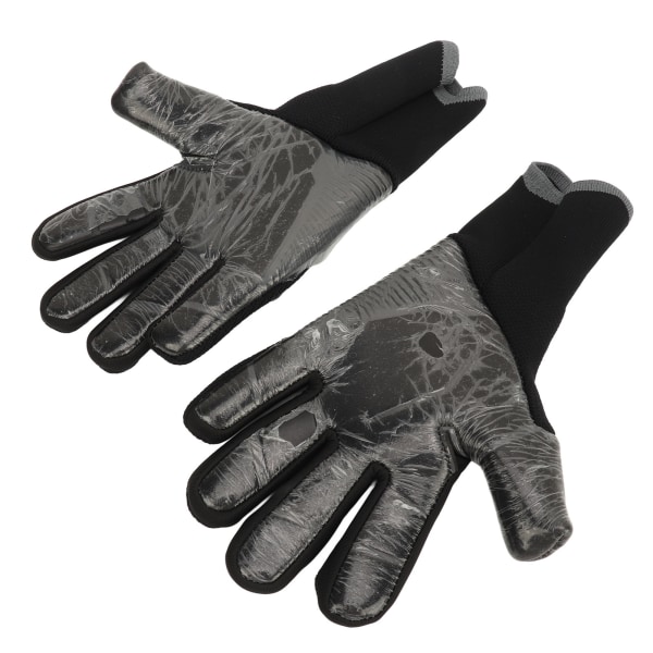Svarta anti-slip latex fotbollsmålvaktshandskar - extra fingerskydd, andas - 2st