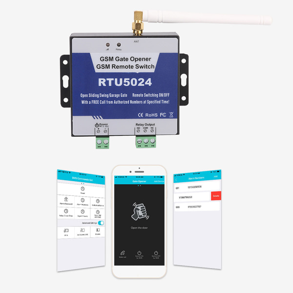GSM-portöppnare Reläbrytare - Trådlös fjärrkontroll Dörröppnare (Uppgradering)