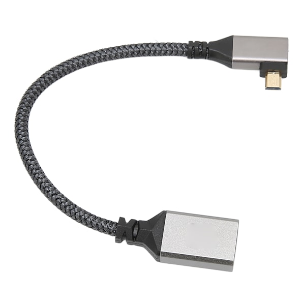 HD Multimedia Interface Kabel 4K 60Hz Han til Hun Mikro til HD Multimedia Interface Kabel til PC Kamera Projektor Venstre 0,2 Meter / 7,87in