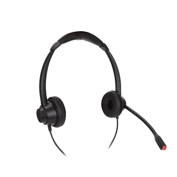 Telefonheadset med brusreducering, dubbla 3,5 mm-kontakter, binauralt, affärsheadset med mikrofon, volymkontroll för PC, callcenter