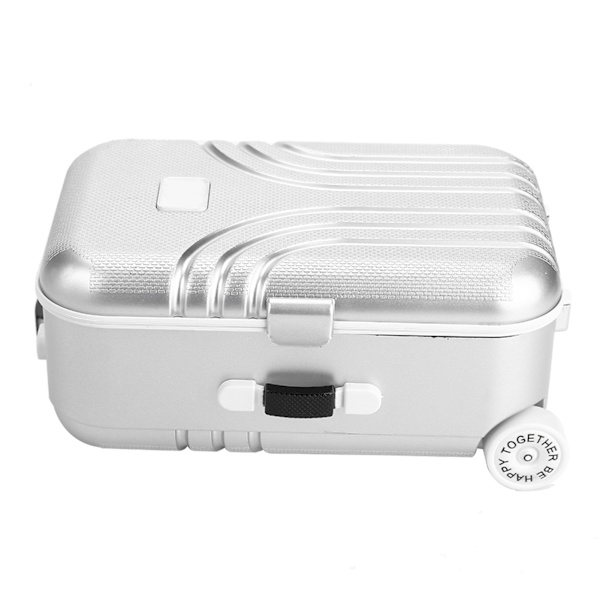 Söt mini silver rullande resväska leksak