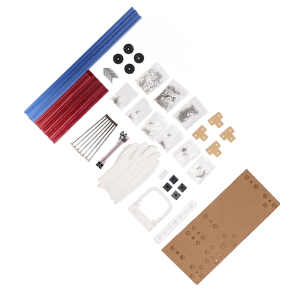 ATX Datamaskin Åpent Kabinett Brakett God Varmeavledning Støtter 4 PCI-spor Farget Aluminiumslegering DIY Nakent Ramme for Hjem Blå Rød