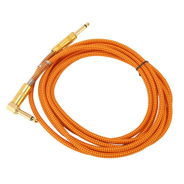 1/4 Tums Instrumentkabel Rakt 6,35 mm Hanut Stereo Ljud Gitarrkabel Bas AMP Sladd för Elektrisk Gitarr Basgitarr 3 m