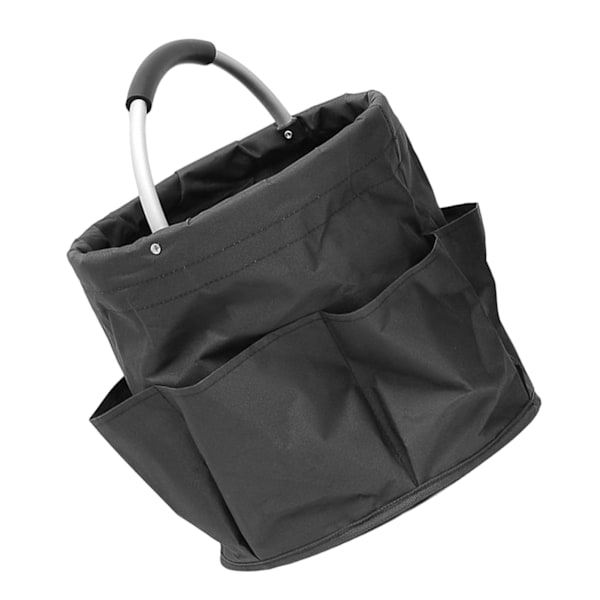 Foldbar Oxford Picnic Kurv med Stor Kapacitet til Rejser og Camping - Sort