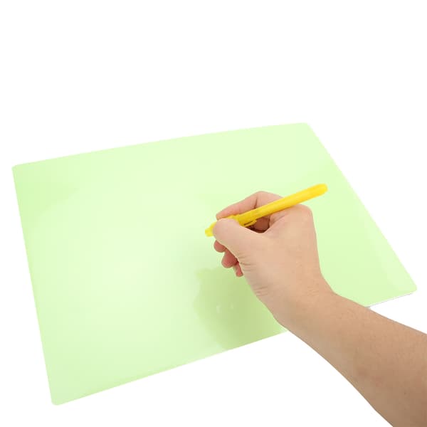 Maletavle Lysende Selvlysende Fluorescerende Tavle 3D Tegnetavle til Børn (Gul Engelsk A3 Pen)