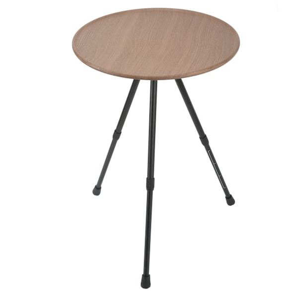 Fällbart Campingbord Runt Aluminiumlegering Lyftbart Bärbart Picknick Campingbord för Självkörande Husbil Utrustning Tillbehör Träkorn Färg