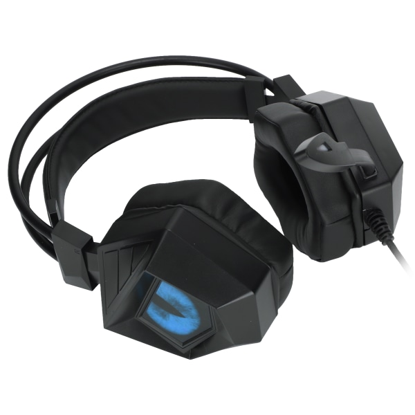 Gaming Headset brusreducerande USB 3,5 mm gränssnitt över örat RGB hörlurar med mikrofon för PS4 PC Laptop Svart Blå