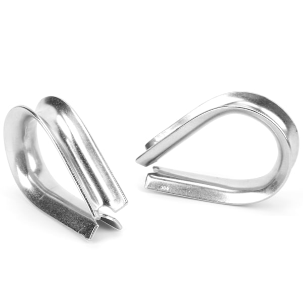 18MM Rustfrit Stål Marine Wire Rope Clamp Kabel Beskyttende Ring Fingerbøl Klemmer