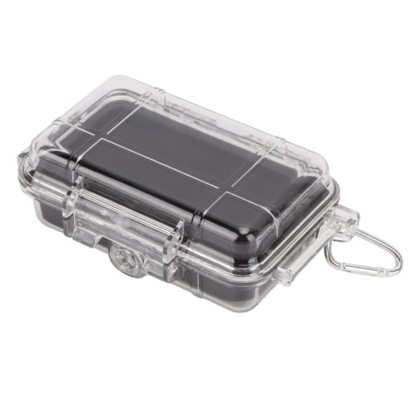 Shockproof Plastic Box with Shock Absorbing Lining Outdoor Waterproof Airtight Case Transparent Small Size