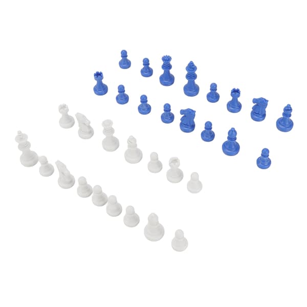 Only Chess Pieces PS Plastic Replacement Mini Chess Figures 49mm Height King for Party Relaxing Blue