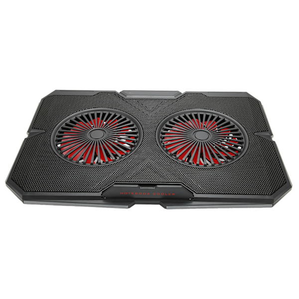 RGB Laptop Kjøleplate med to stille vifter, 2 USB-porter, 7 justerbare høydetrinn, spillkjøler for bærbare datamaskiner fra 14 til 17 tommer