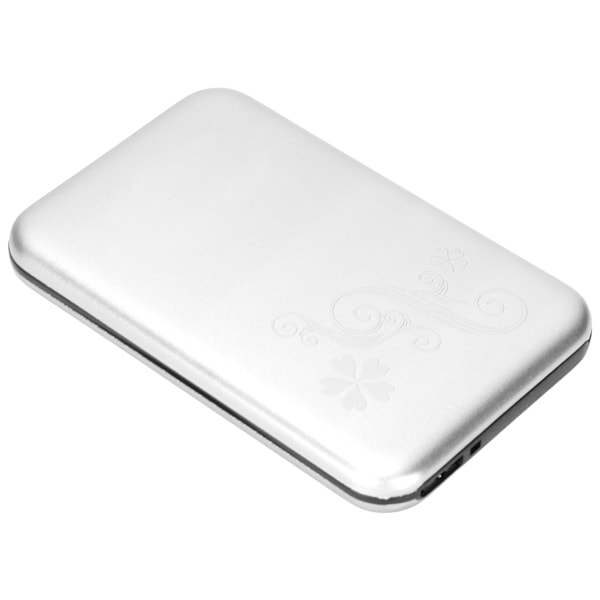 Harddisk-kabinet 2,5 tommer USB3.0 Support 3TB 5 Gbps Transmission Aluminium Alloy Plug and Play HDD Kabinet Sølv