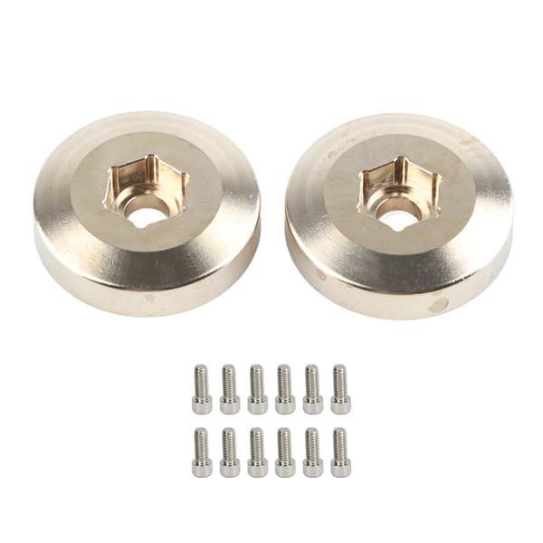2 stk Messing Hjulvekter 1.9 2.2in RC Crawler Bil Hex Nav Adapter Modell Oppgraderingsdeler 9mm