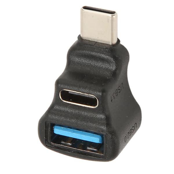 Type C Splitter Adapter PD 100W Opladning 8K Video 20Gbps 90 Graders Type C til Type C USB A Konverter til Laptop Controller