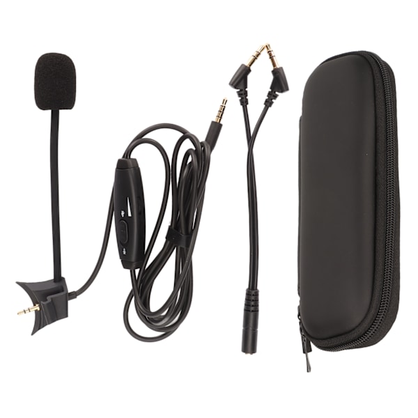 Boom Mikrofonkabel Brusreducering Mikrofon Hörlurskabel med Volym Mute Kontroll för QC35 II Möte Gaming