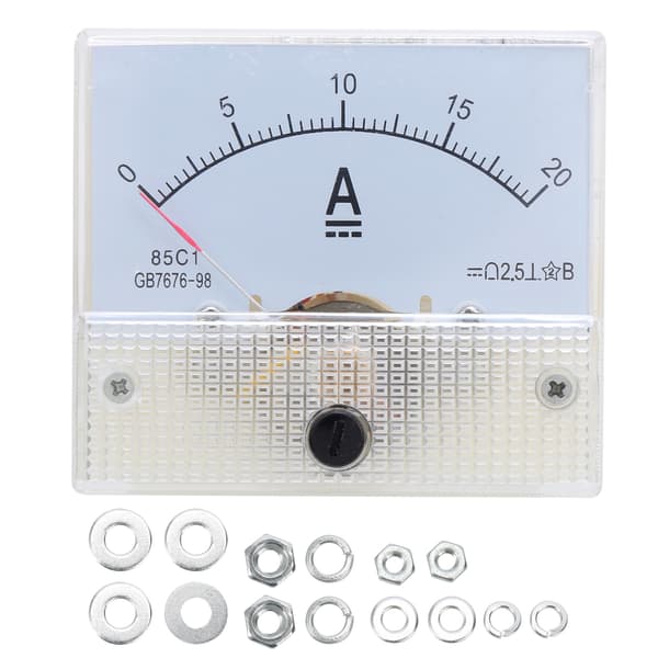 Elektrisk kretsstrømmåler 0-20A Viserinstrument