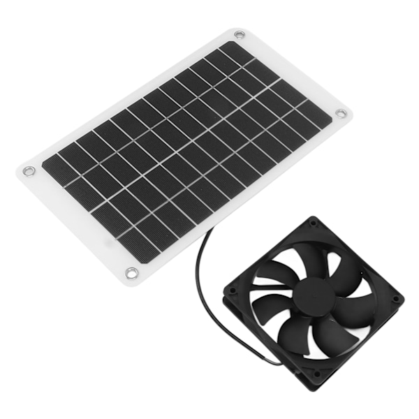 Vedenkestävä 10W 12V aurinkopaneeli tuuletin kana- ja eläintaloille