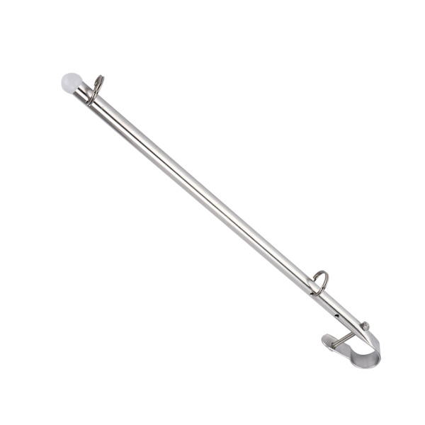 Bådflagstang i rustfrit stål - 40 cm/15,7 tommer, jernbanebeslag, skibsyacht