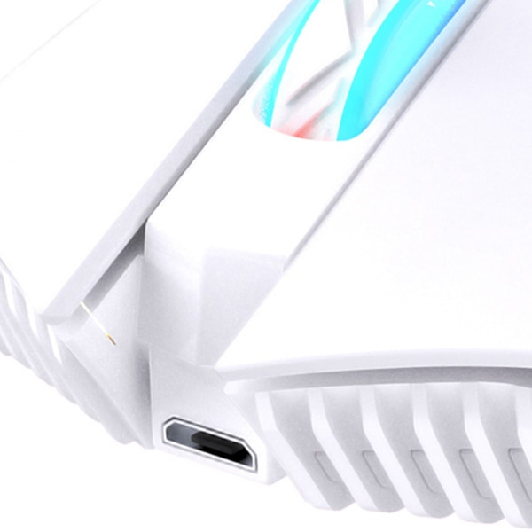 Trådløs Mus USB Genopladelig Ergonomisk Trådløs Spilmus til Bærbar PC Computer Hvid