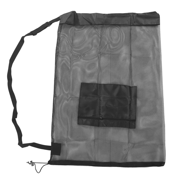 Stor kapacitet mesh snoretræk Opbevaringspose til sportsudstyr med skulderrem til basketball volleyball baseball