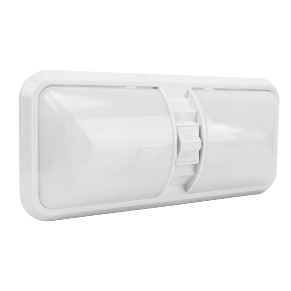 12V LED Dobbelbryter Tak Dobbelkuppel Oval Linse Interiør Leselampe for RV
