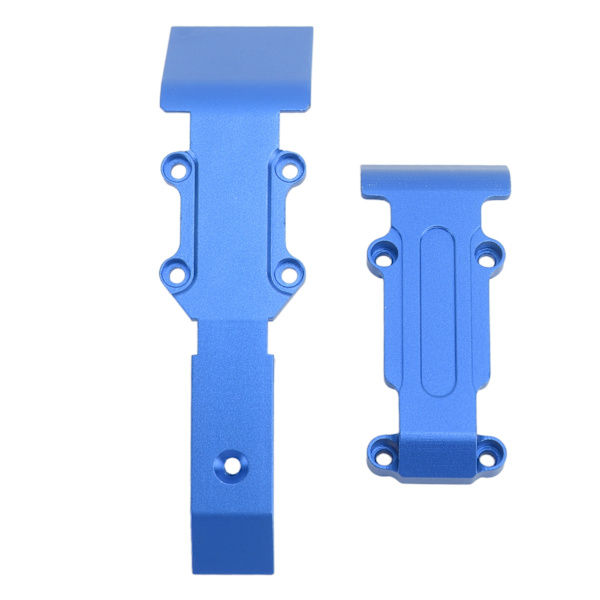 Aluminium front- og bakskliplate for Traxxas 1/16 RC-bil - blå