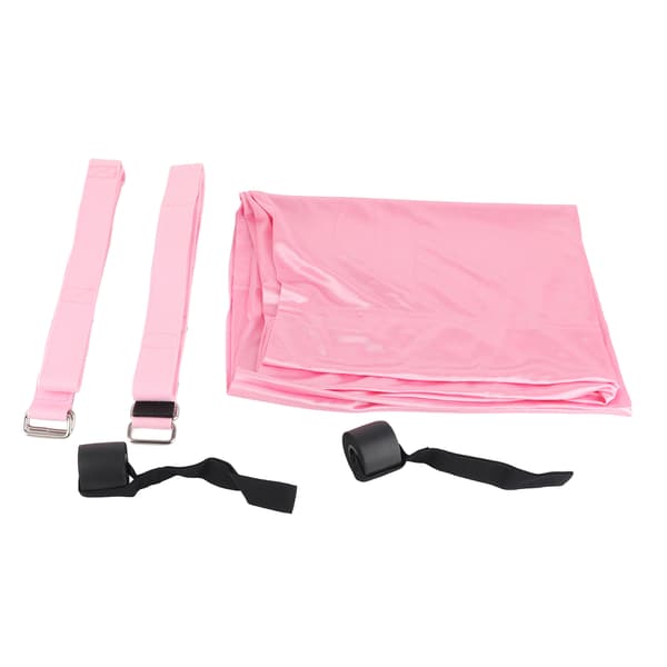 Luftelastikrem med stærk bæreevne, foldbar benstrækkerrem, fleksibilitetstræner, pink, fri størrelse