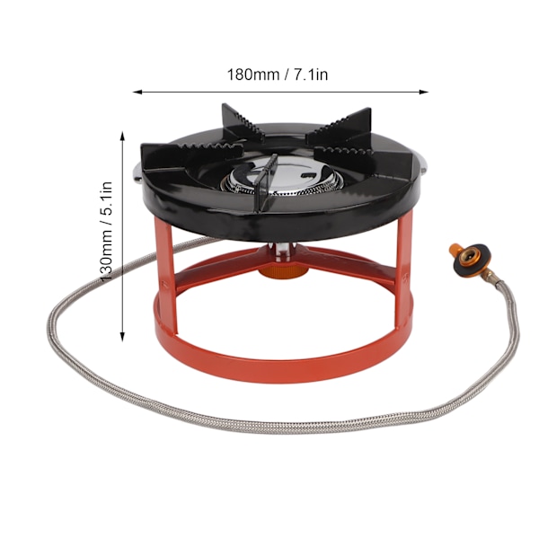 Split Camping Gasskomfyr Bærbar Flat Gass Tank Hode Utendørs Matlaging Komfyr med Håndtak for Vandring Piknik