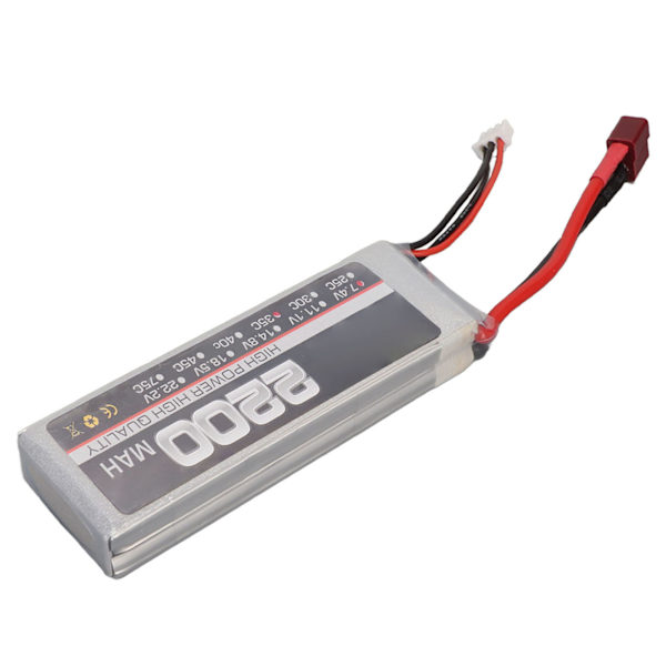Högpresterande 7,4V 2200mAh 35C LiPo-batteri för RC-flygplan