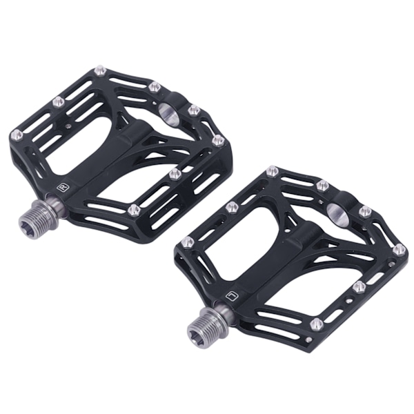 1 Par Mountainbikepedaler Universal Lättvikts Titanlegering Vägcykelpedaler för Väg Mountain BMX MTB Cykel Svart