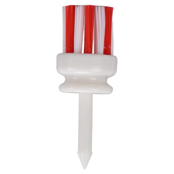 Golf Tees Plastic Long Ball Base Low Friction Brush Support Tee for Long Hit Training (54mm White and Red)