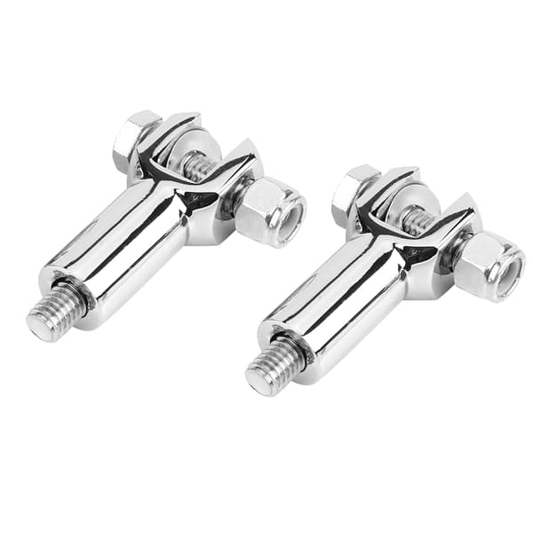 1 Par Passagerars Fotpinnar Stödmontering Clevis Kit för Softail 2000-2006 Silver