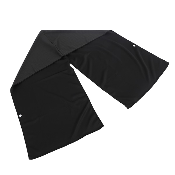 Snabbtorkande hoodiehandduk med U-formad design - Solskydd för sport (svart)