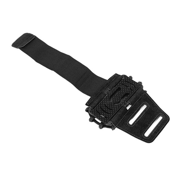 Mobiltelefonholder for løping Armbånd 360 Grader Roterbar Smarttelefon Armbånd med Hodetelefon Data Kabel Lagring Lag Elegant Svart Stor