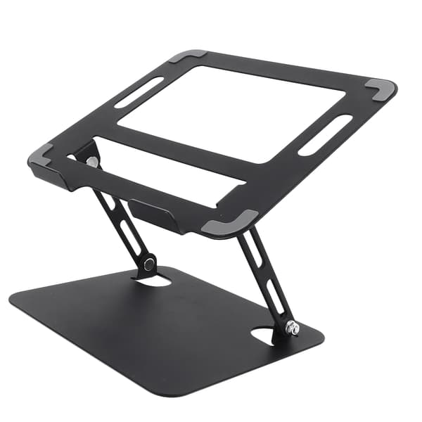 Fällbart Laptopställ Höjdjusterbart Kolstål Notebook Riser Hållare Laptop Riser för Skrivbord Svart