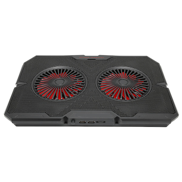 RGB Laptop Kjøleplate med to stille vifter, 2 USB-porter, 7 justerbare høydetrinn, spillkjøler for bærbare datamaskiner fra 14 til 17 tommer